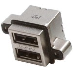 Conector USB A, fixare pe panou, Amphenol - 004398