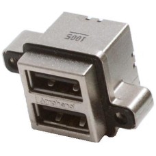 Conector USB A, fixare pe panou, Amphenol - 004398