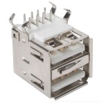 Mufa USB A mama x 2, fixare pe cablaj - 126106