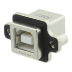 Conector USB B, mama, montare pe panou, AMPHENOL, MUSB-D111-30, T138043