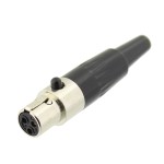 Conector mini XLR, mama, 3 pini, pe cablu - 121986
