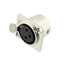 Conector XLR, mama, fixare pe panou - 122271