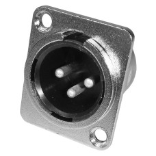 Mufa XLR tata, pe panou, 3 pini, 123256