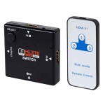 Splitter HDMI, 3 intrari, o iesire HDMI, cu telecomanda - 401611 Splitter HDMI, 3 intrari, o iesire HDMI, cu telecomanda - 401611