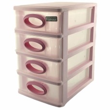 Raft din plastic cu 4 sertare, 25x21.5x15 cm, 100020