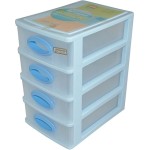 Raft din plastic cu 4 sertare - 127841