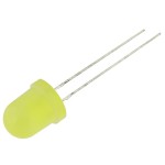 LED 8mm, galben, rotund, mat, 20mA - 142002