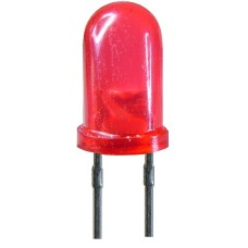 LED 10mm, rosu, rotund, 20mA - 142500