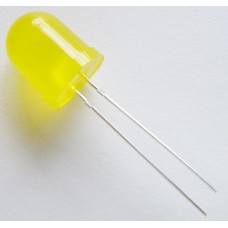 LED 12mm, galben, rotund, 20mA - 143002