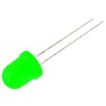 LED 5 mm, rotund, mat, intermitent, verde, 20mA - 143501