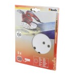 Set 5 bucati discuri de slefuit, granulatie 120, Velcro, diametru 150 mm, KWB, 253229