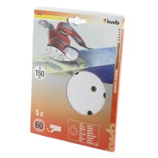 Set 5 bucati discuri de slefuit, granulatie 60, Velcro, diametru 150 mm, KWB, 253230 Set 5 bucati discuri de slefuit, granulatie 60, Velcro, diametru 150 mm, KWB, 253230