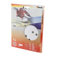 Set 5 bucati discuri de slefuit, granulatie 40, Velcro, diametru 150 mm, KWB, 253249 Set 5 bucati discuri de slefuit, granulatie 40, Velcro, diametru 150 mm, KWB, 253249