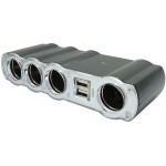 Spliter bricheta X4, cu incarcator USB X 2, 5V, 500mA, WF-4008 - 116442 Spliter bricheta X4, cu incarcator USB X 2, 5V, 500mA, WF-4008 - 116442