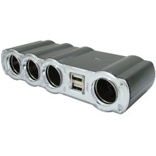 Spliter bricheta X4, cu incarcator USB X 2, 5V, 500mA, WF-4008 - 116442