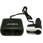 Spliter bricheta X2, cu incarcator USB, 5V - 116453