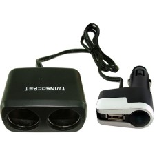 Spliter bricheta X2, cu incarcator USB, 5V - 116453