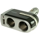 Spliter bricheta X2, cu incarcator USB, 5V, 500mA - 116457