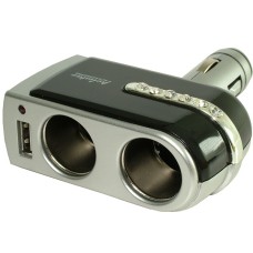 Spliter bricheta X2, cu incarcator USB, 5V, 500mA - 116457