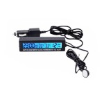 Voltmetru, ceas si termometru auto, cu mufa de bricheta, 12V, 24V, 201802 Voltmetru, ceas si termometru auto, cu mufa de bricheta, 12V, 24V, 201802