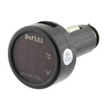 Voltmetru auto, cu incarcator, 5V/2.1A si termometru, 12V-24V, 212003