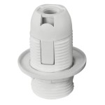 Dulie E14, plastic, alb, 43x55 mm, cu inel de prindere, 524293