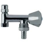 Robinet ECKFIX racord apa, ventil 3/8" X 3/4" X 10mm, cromat - 327726