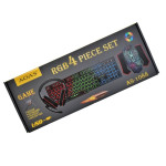 Set gaming, USB, tastatura, mouse, casti si mouse pad, 196920