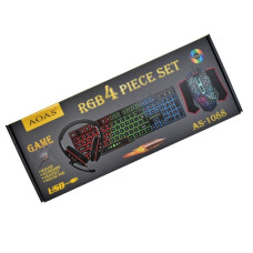 Set gaming, USB, tastatura, mouse, casti si mouse pad, 196920