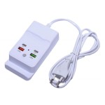 Incarcator rapid, 2xPD Type C, 2xUSB 3.0, alb, 196841 Incarcator rapid, 2xPD Type C, 2xUSB 3.0, alb, 196841