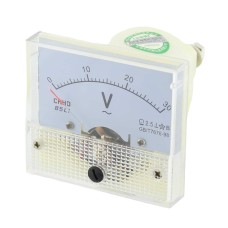 Voltmetru analogic de panou, 30V, curent alternativ, 262191