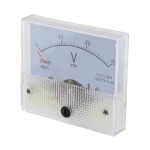 Voltmetru analogic de panou, 30V, curent continuu, 262198