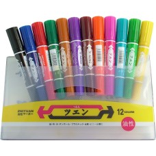 Set markere,  diferite culori, 12 bucati - 113449