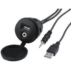 Prelungitor cablu AUX IN, cu USB, lungime 2m - 019950