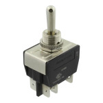 Intrerupator basculant, 3 pozitii, mod comutare (ON)-OFF-(ON), DP3T, BULGIN - C3972BB
