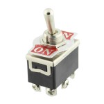 Intrerupator basculant, 2 pozitii, mod comutare ON-ON, DPDT, NINIGI, T212514 Intrerupator basculant, 2 pozitii, mod comutare ON-ON, DPDT, NINIGI, T212514