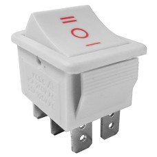 Comutator dublu, ON-OFF-ON, 6A, 250V, 3 pozitii - 120570