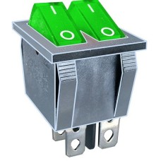 Intrerupator dublu, ON-OFF, 15A, 250V, cu bec, 2 pozitii - 120602 Intrerupator dublu, ON-OFF, 15A, 250V, cu bec, 2 pozitii - 120602