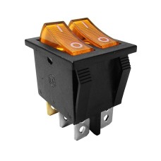 Intrerupator dublu, ON-OFF, 15 A, 250V, cu bec, 2 pozitii, 120603