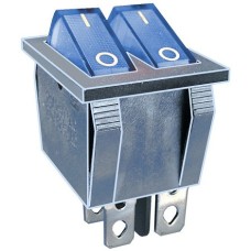 Intrerupator dublu, ON-OFF, 15A, 250V, cu bec, 2 pozitii - 120605