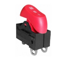 Comutator ON-OFF-ON, 6A, 250V, 27x16x33mm, rosu - 169208