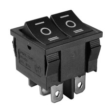 Intrerupator dublu, cu retinere, ON-OFF-ON, 6A, 250V, 27x21x25mm, 170170