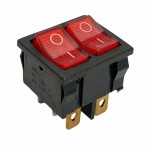 Intrerupator dublu, cu bec, ON-OFF, 6A, 250V, 26x21x24mm, 170183 Intrerupator dublu, cu bec, ON-OFF, 6A, 250V, 26x21x24mm, 170183