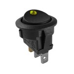 Intrerupator cu bec 12V, galben, ON-OFF, 6A, 250V, 29x23mm, 170471 Intrerupator cu bec 12V, galben, ON-OFF, 6A, 250V, 29x23mm, 170471