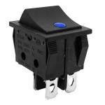 Intrerupator dublu, ON-OFF, 15A, 250V, cu bec, 34x31x25mm, albastru, 170622 Intrerupator dublu, ON-OFF, 15A, 250V, cu bec, 34x31x25mm, albastru, 170622