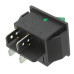 Intrerupator dublu, ON-OFF, 16A, 250VAC, 2 pozitii, cu bec, verde, Rovi, 327653