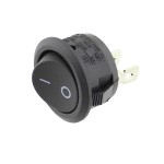 Intrerupator rotund, 6A, 250V, negru, L100880 Intrerupator rotund, 6A, 250V, negru, L100880