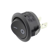 Intrerupator rotund, 6A, 250V, negru, L100880