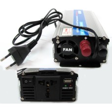 Invertor de tensiune, 12V - 220V AC, 600W, cu incarcare baterie - 201078