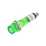 Indicator cu bec, alimentare 220V, 8x34mm, verde - 124801